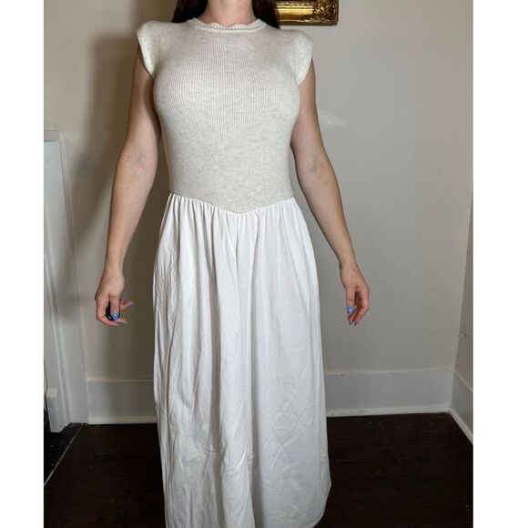 Shop Stevie Cottagecore Two Tone Midi Dress Size Medium - Picture 7 of 10